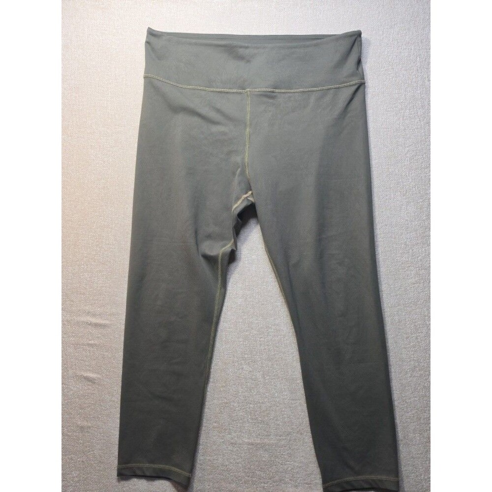 Zyia Active Leggings Pants ArmybGreen High Waisted Activewear Size 20